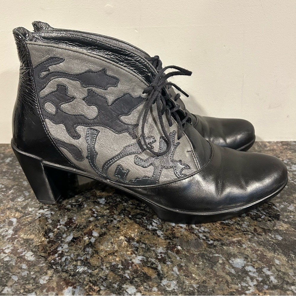 Naot Prima Bella Baccio Black Leather Heels EU Size 40 US 9 9.5 Shoes